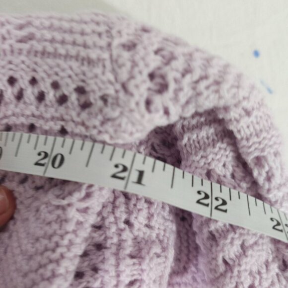 Jessica Simpson Womens Lavender Knit Cropped Sweater With Adjustable Ruch - Picture 6 of 6